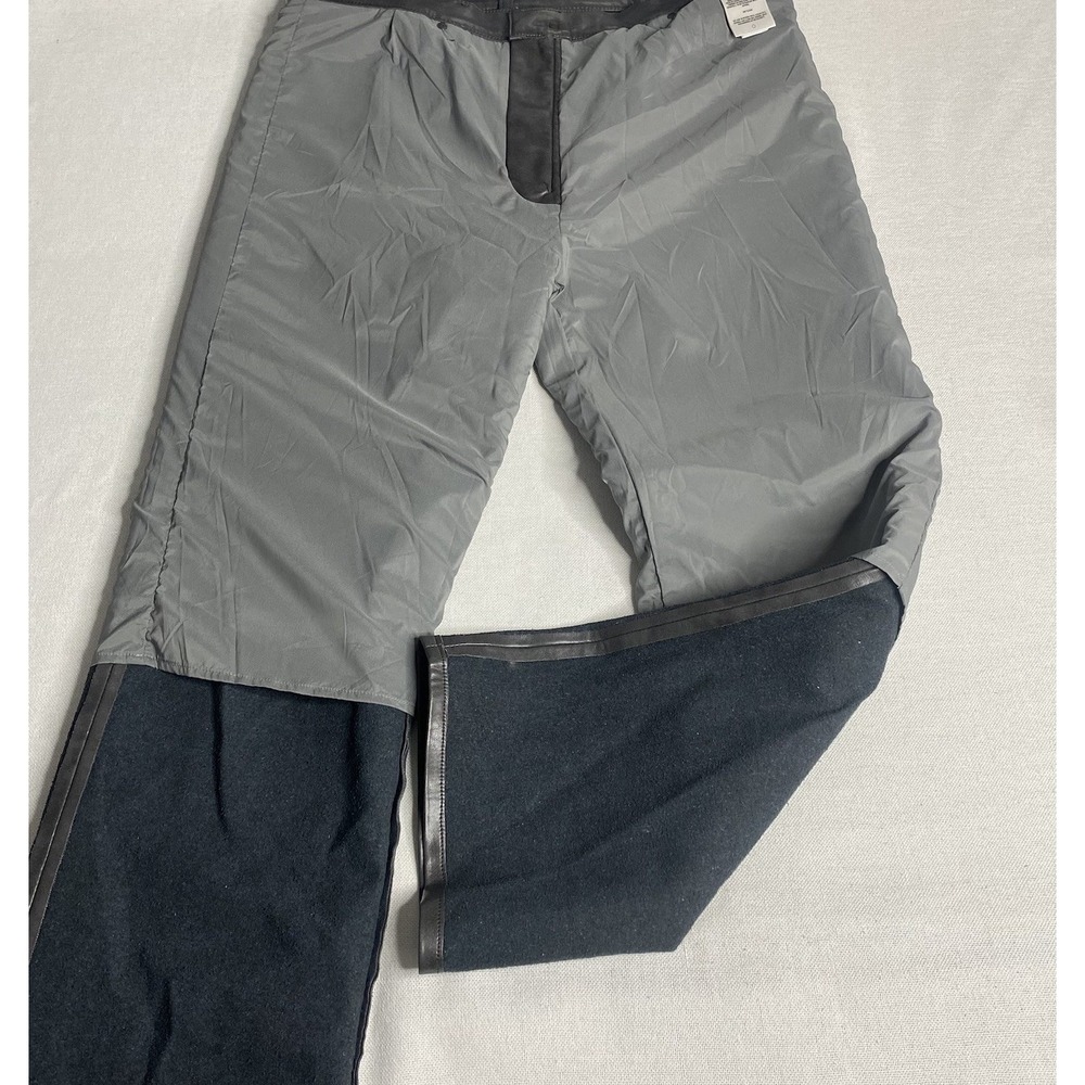 AGOLDE Sloane Recycled Leather-Blend Mid-Rise Straight-Leg Pants Dark Gray - Picture 9 of 15
